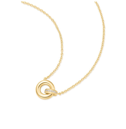  Voque Maven - Link necklaces - Silver / 14kt GP - Crystal - 45cm